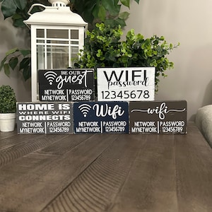 Wifi password sign, wifi network password, internet password, personalized password sign, custom sign, 6x3.5 sign,