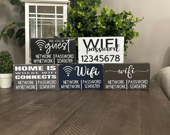 Wifi password sign, wifi network password, internet password, personalized password sign, custom sign, 6x3.5 sign,