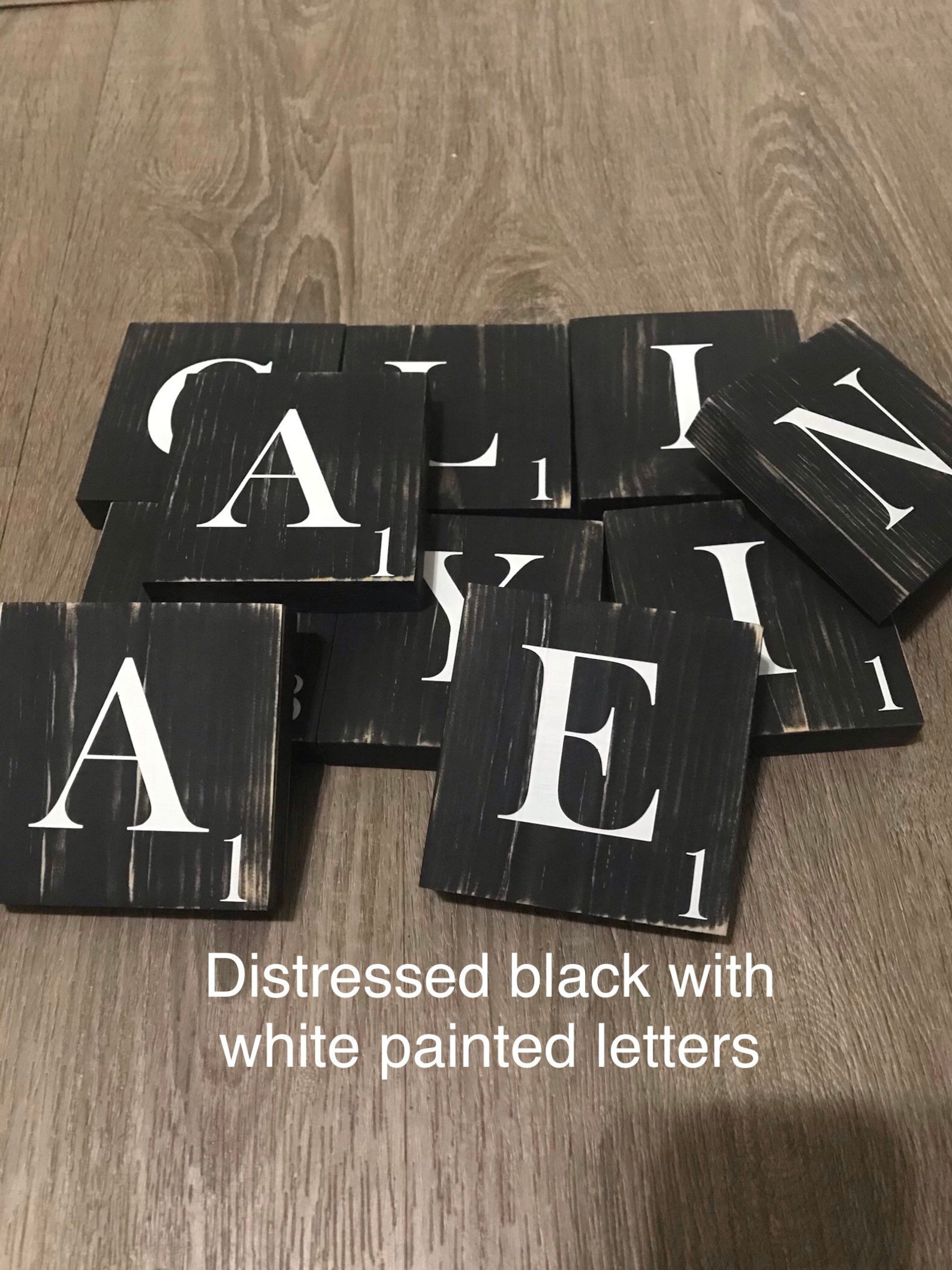 Distressed Black White Scrabble Scrabble Wall Tiles wall Etsy.de