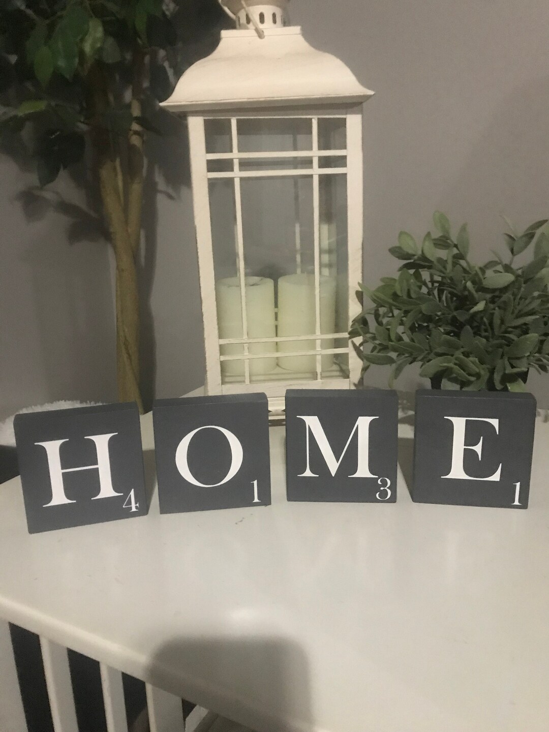 Block Scrabble Letters Choose Your Word, Shelf Sitter Sign, Love, Faith