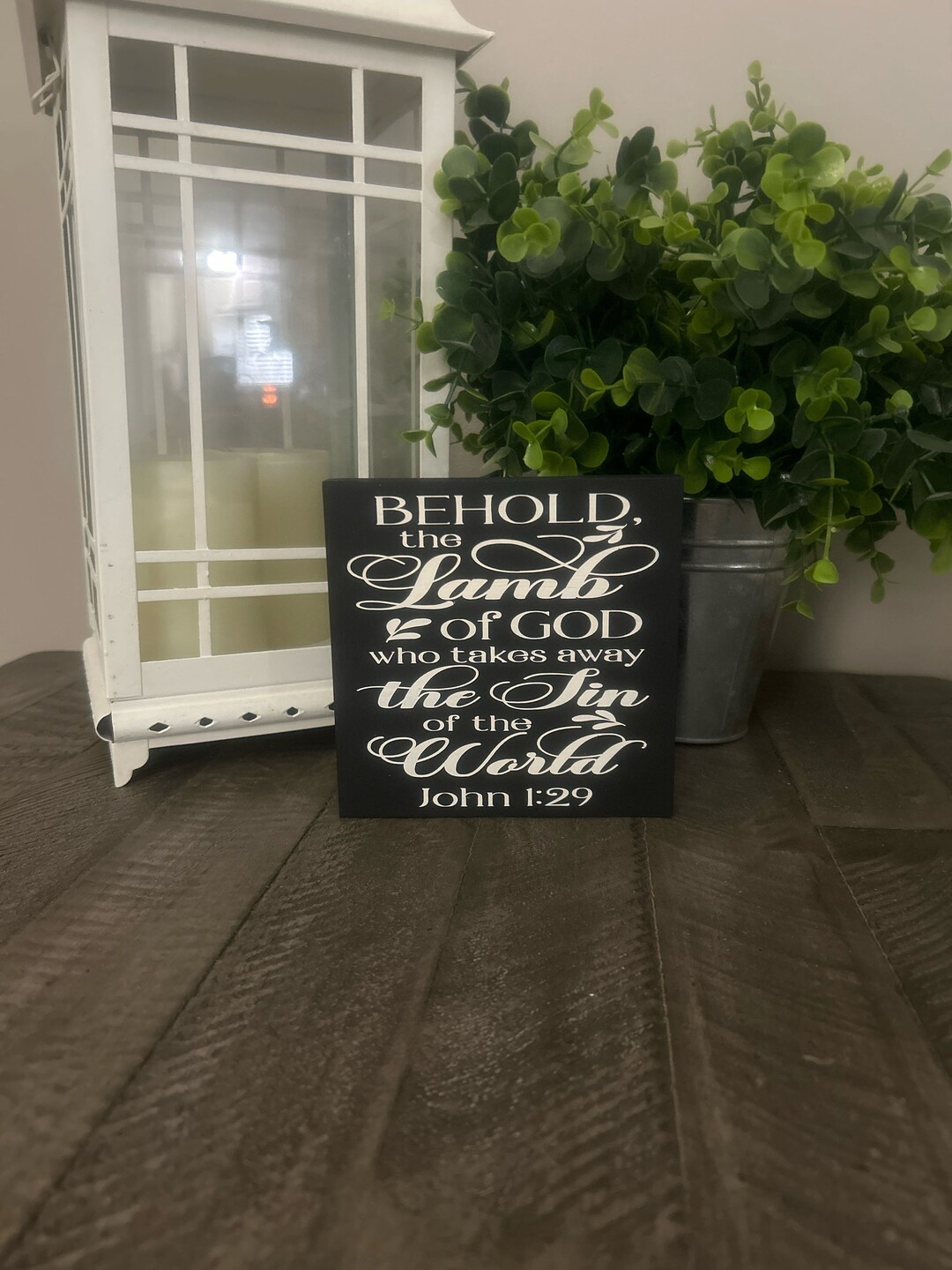 Behold Lamb of God, John 1:29 Scripture Wood Sign, Bible Verse, Easter ...