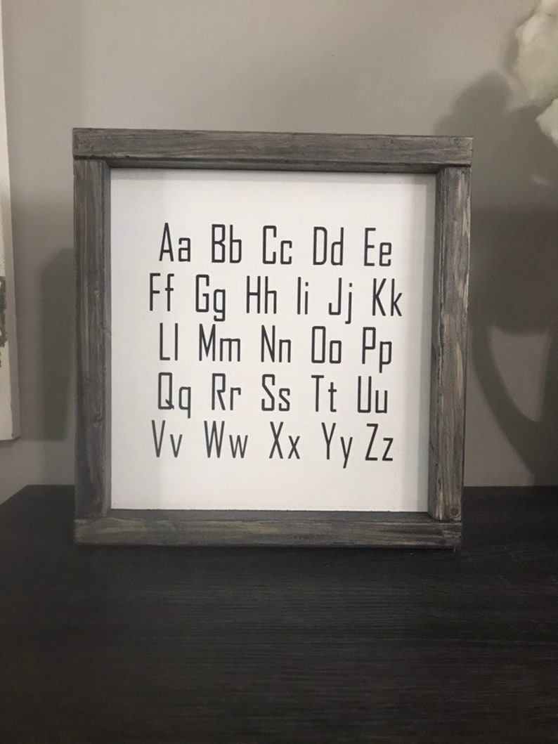 Alphabet Wood Sign Abc's Sign Homeschool Sign School - Etsy