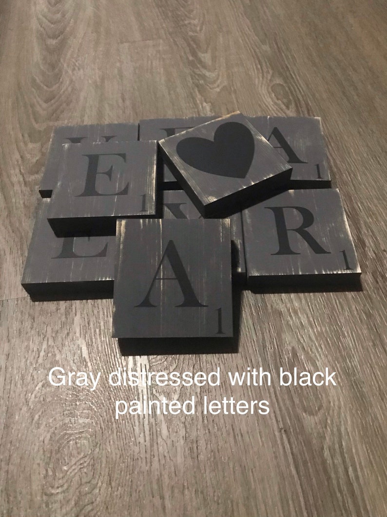 Distressed Black White Scrabble Scrabble Wall Tiles wall Etsy