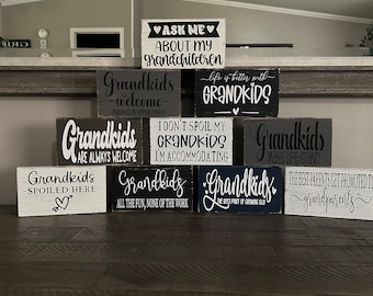 Grandparent signs about grandchildren, grandkids sign, grandparents gift, shelf decor