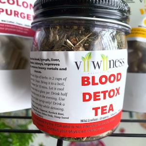 Blood Detox Tea X/Loose.  Organic, Alkaline. Bpa free plastic