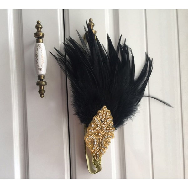 great gatsby feather headpiece