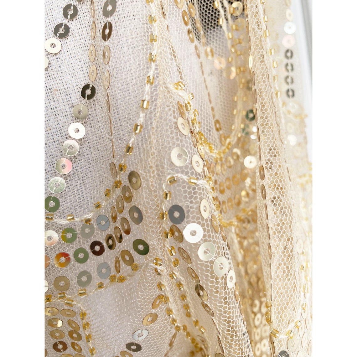 1920s sequin bridal shawl