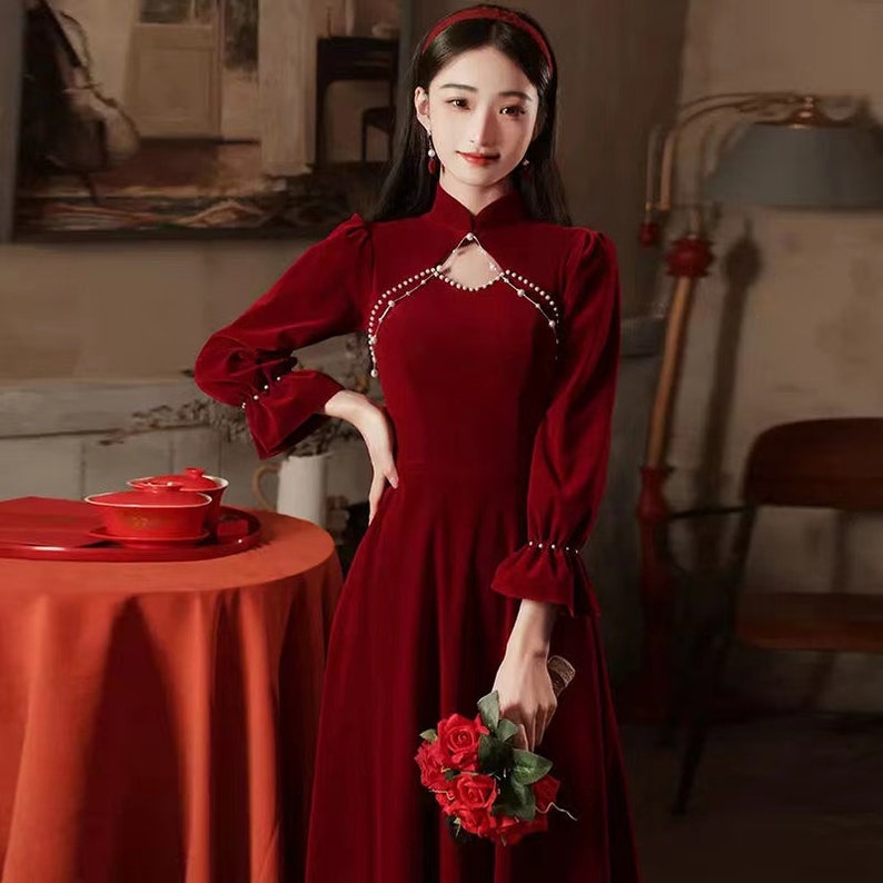 Customized Qipao Wedding Dresstraditional Chinese Bridal - Etsy