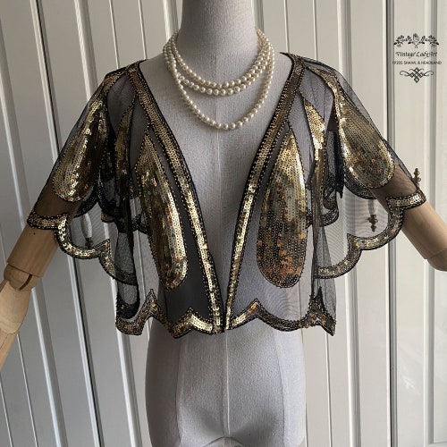 black and gold bolero