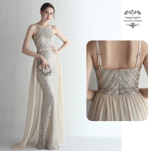 1920s Great Gatsby Charleston Wedding Dress Bridesmaid Etsy