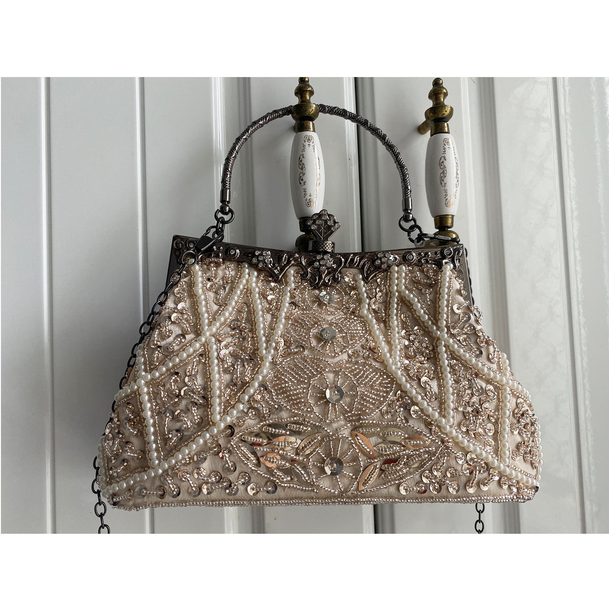Vintage Evening Bag for Women Beaded Sequin Pearl Wedding Etsy