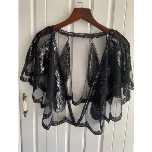 black beaded bolero