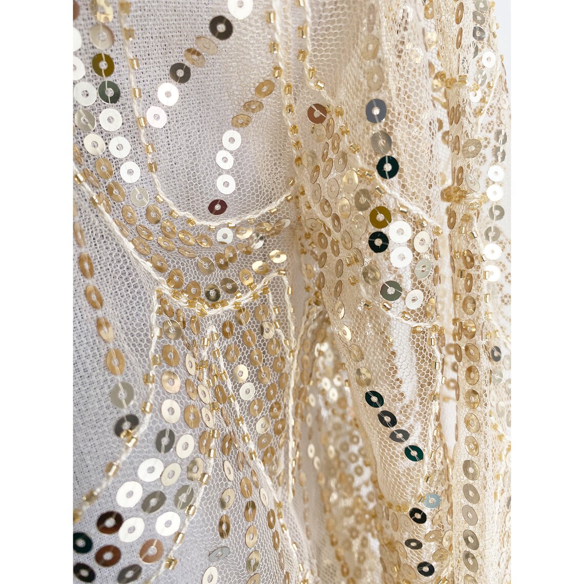 1920s sequin bridal shawl