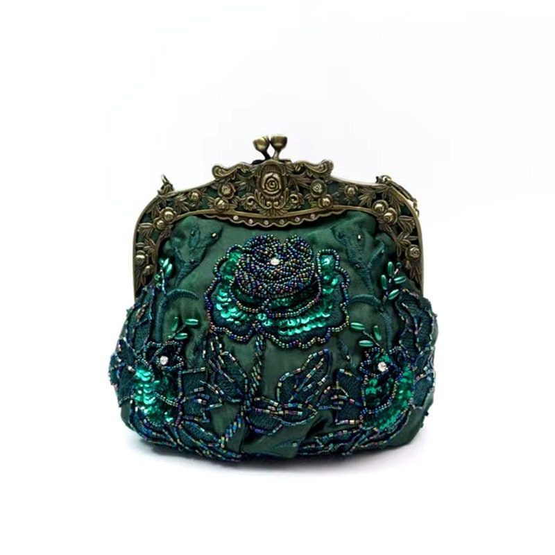 Roaring 20s Vintage Evening Bag For Women Beaded Sequin Pearl Wedding Purse Party Bridal Handbag Clutch Bag 1920s Gatsby Accessories