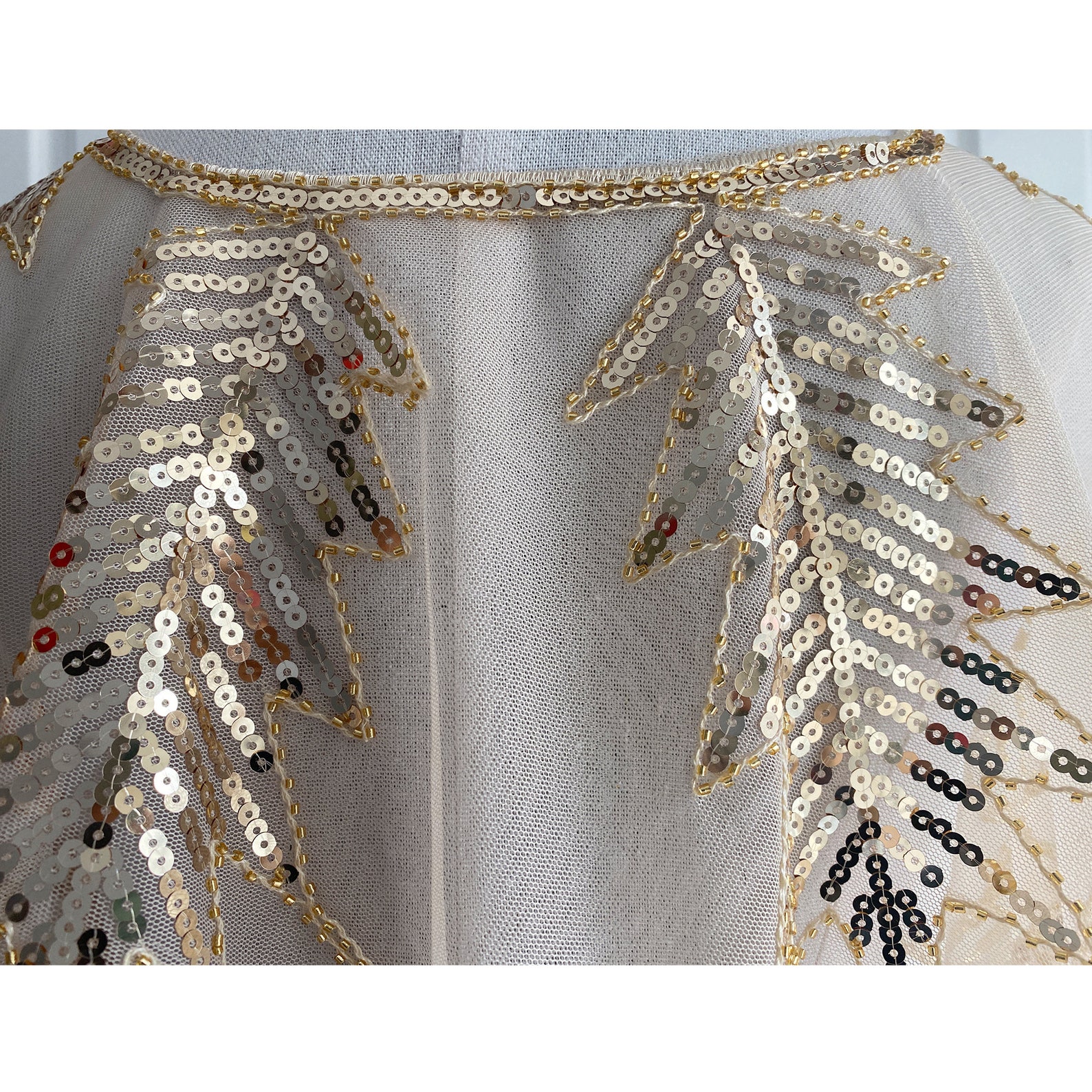 1920s sequin bridal shawl