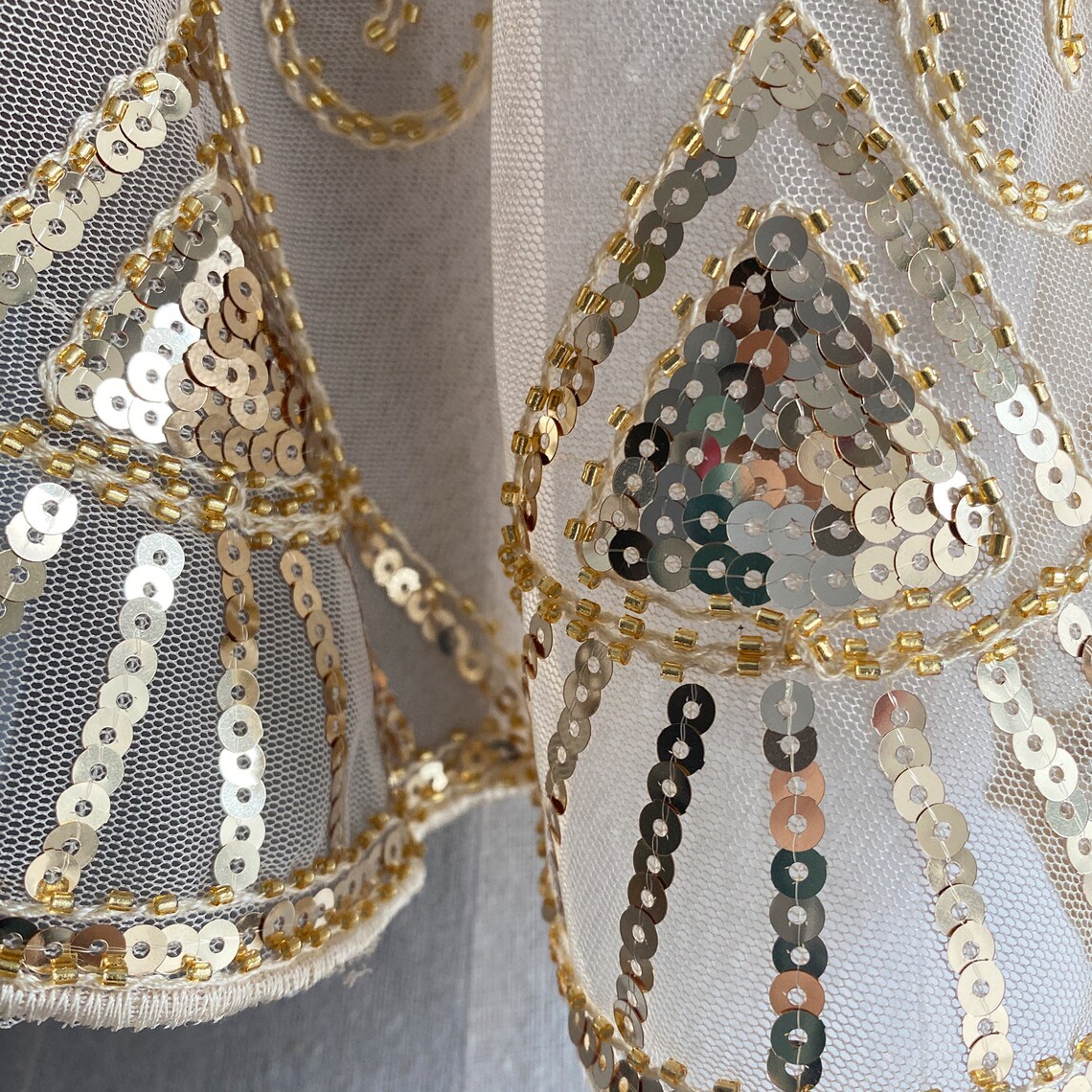 1920s sequin bridal shawl