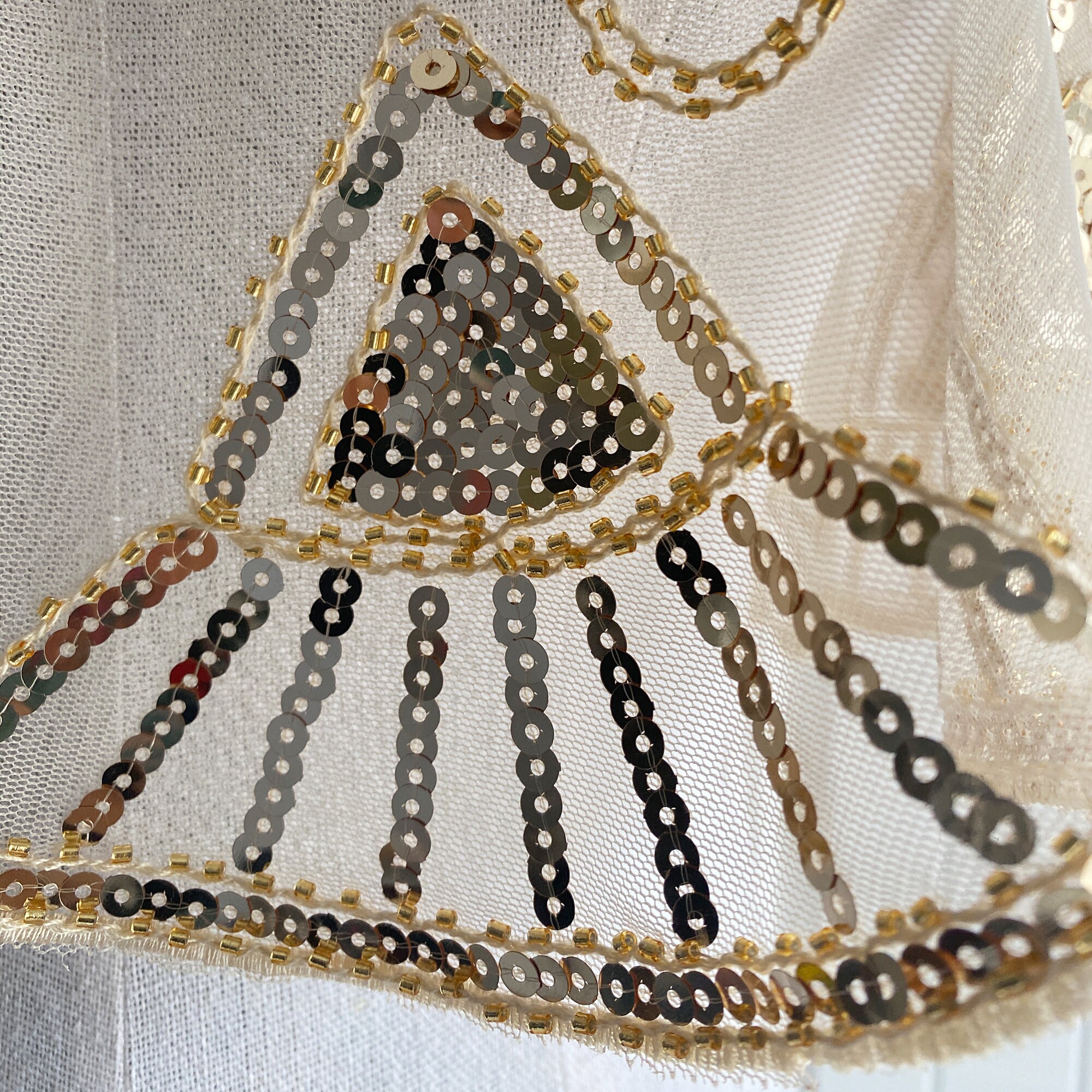 1920s sequin bridal shawl