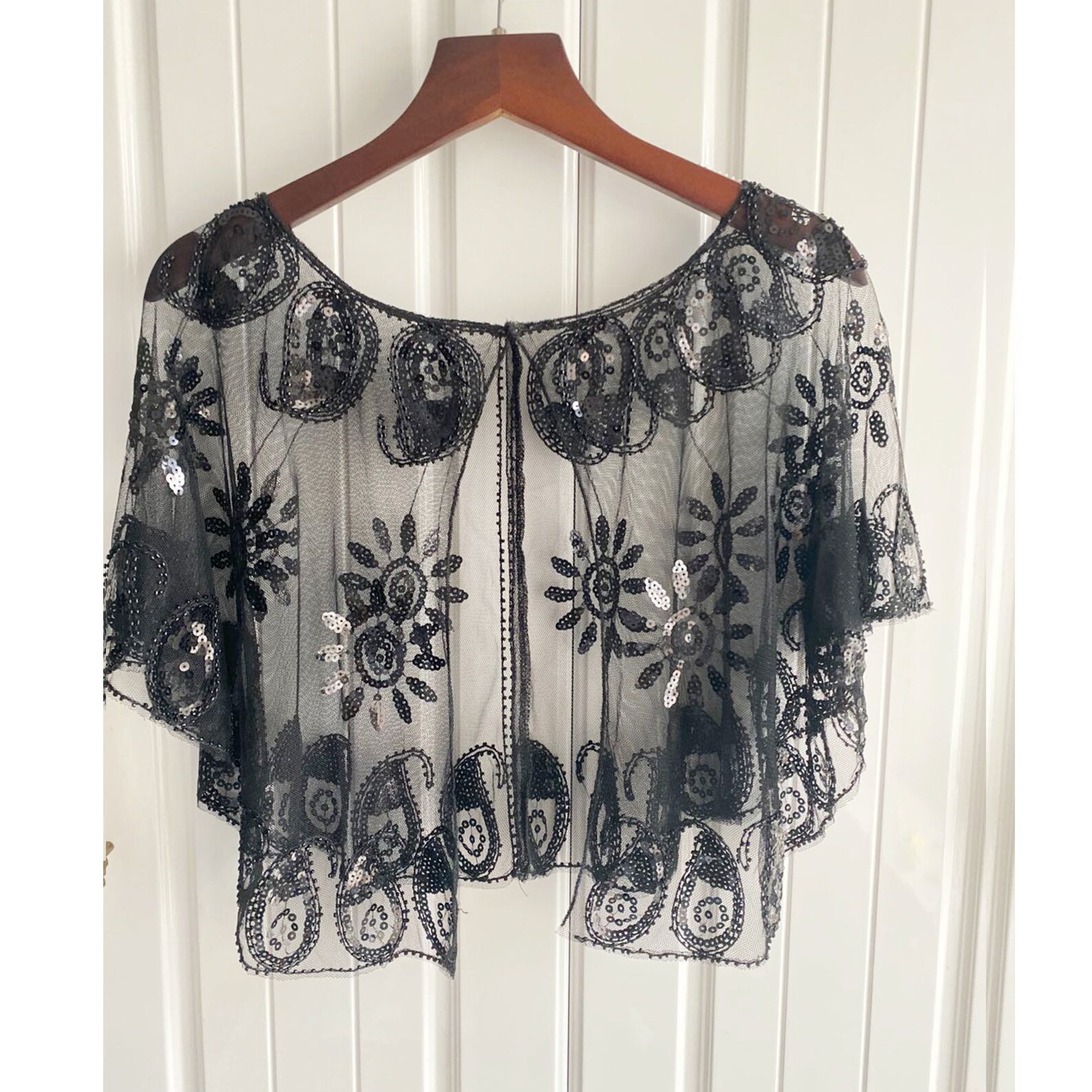 sequin wedding cape