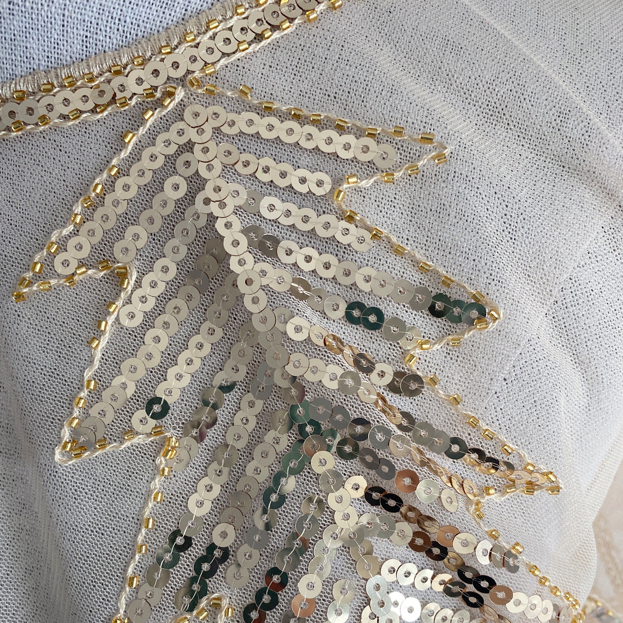 1920s sequin bridal shawl