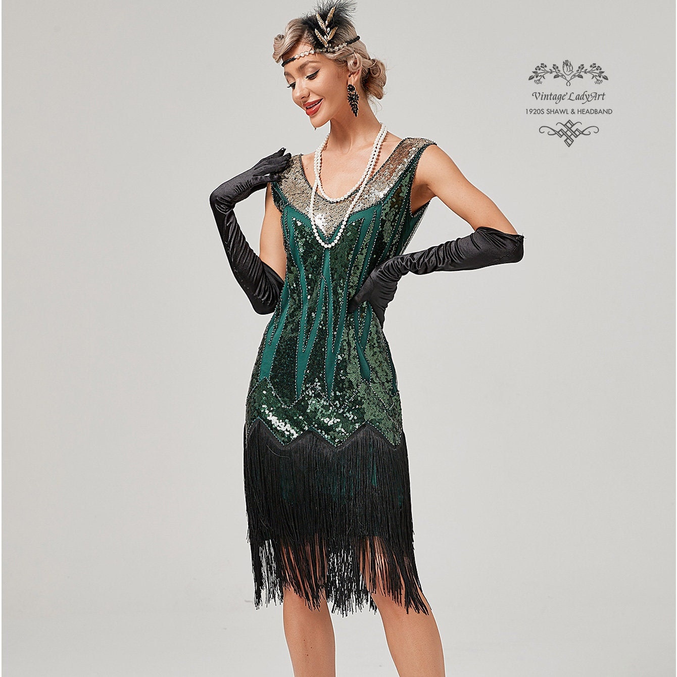 Robe Charleston - outfit Great Gatsby - Robe années 1920 - Déguisements -  Costume de
