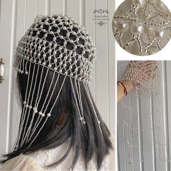 1920s headpiece cap