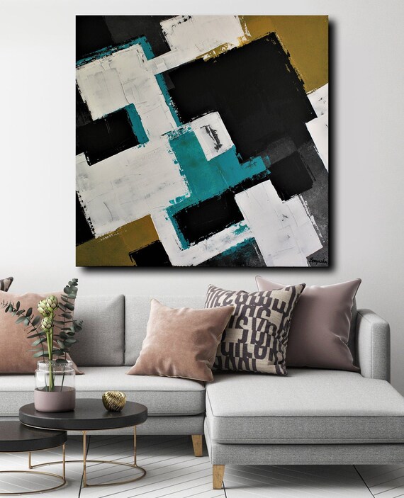 40x40 100cm X 100cm Canvas Wall Art Abstract Etsy