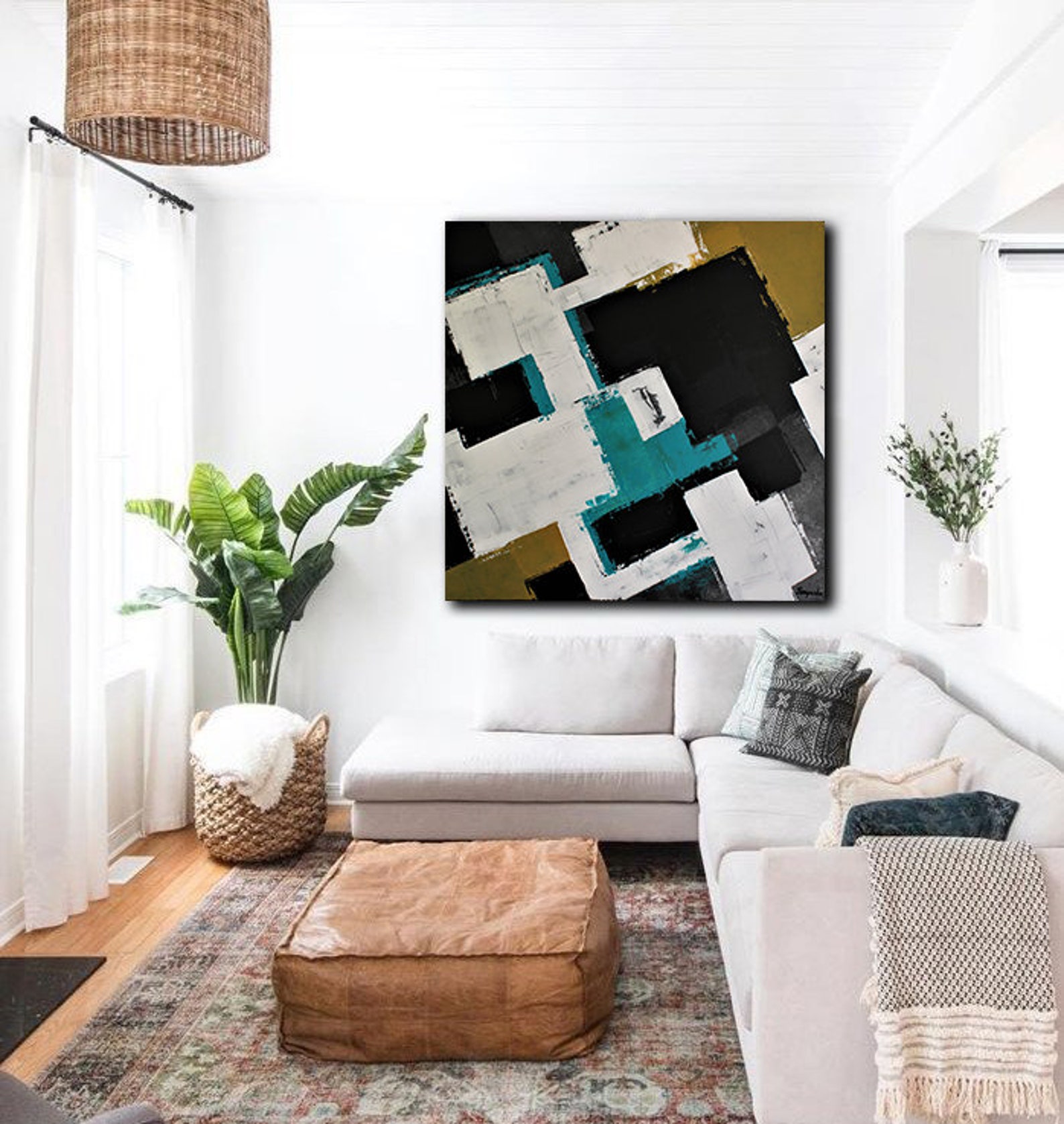 40x40 100cm X 100cm Canvas Wall Art Abstract Etsy