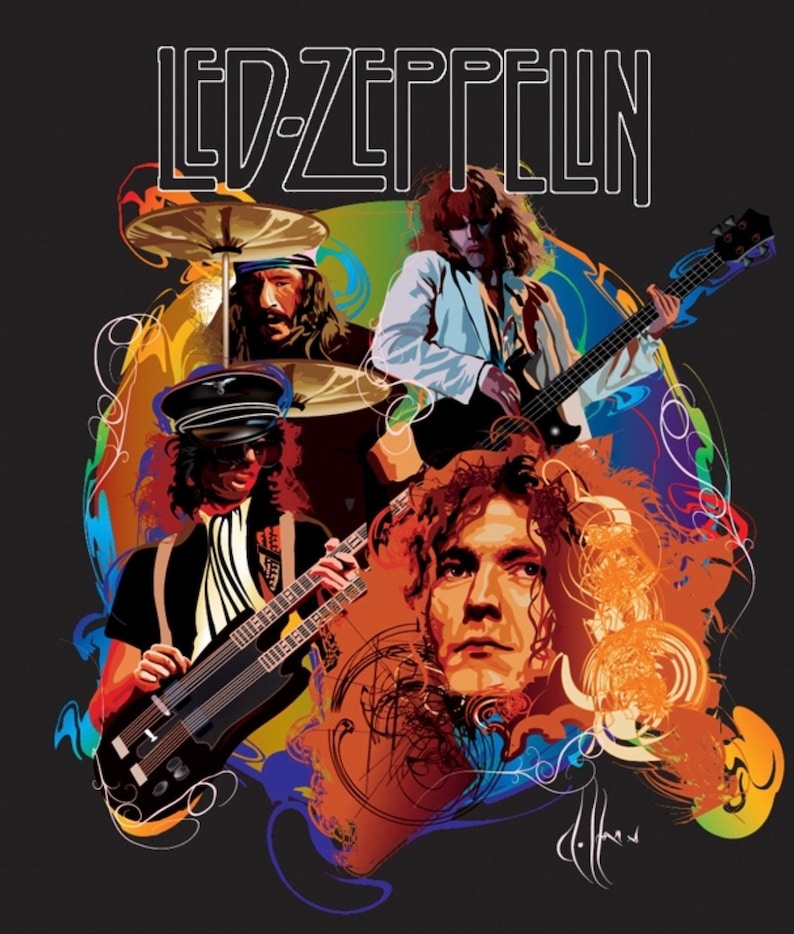 Led Zepplin Instruments Led Zepplin Collage - Etsy