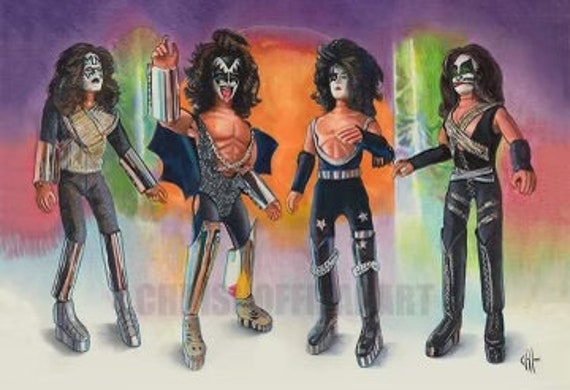 KISS・フィギュア MEGO社　ドール　4体セット+１体 KISS ACTION DOLLS MEGO 1978 ORIGINAL | 音楽資料専門店 ロック オン