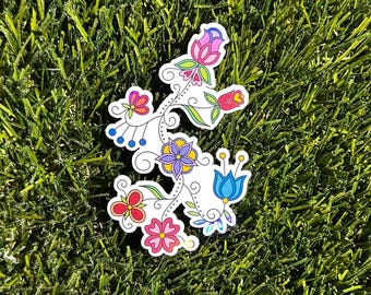 long sticker floral