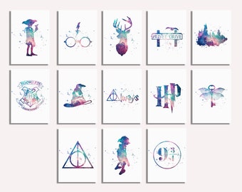 Download Harry Potter Watercolor Etsy