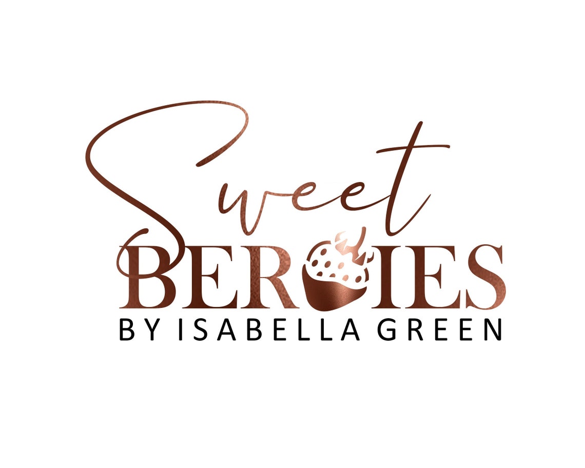 Chocolate Covered Strawberries Logo Design Strawberries Logo Etsy