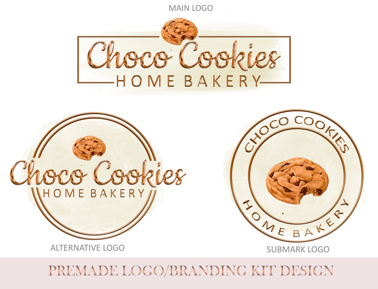 Cookie Logo Design Homemade Cookies Logo Branding Kit Custom | Etsy