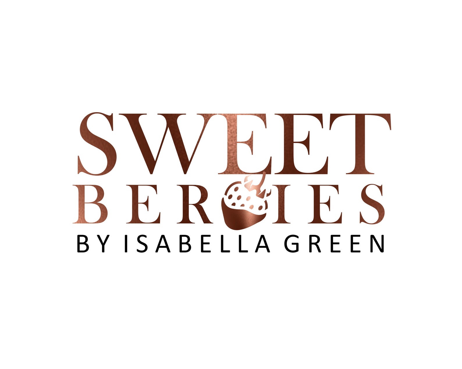 Chocolate Covered Strawberries Logo Design Strawberries Logo Etsy