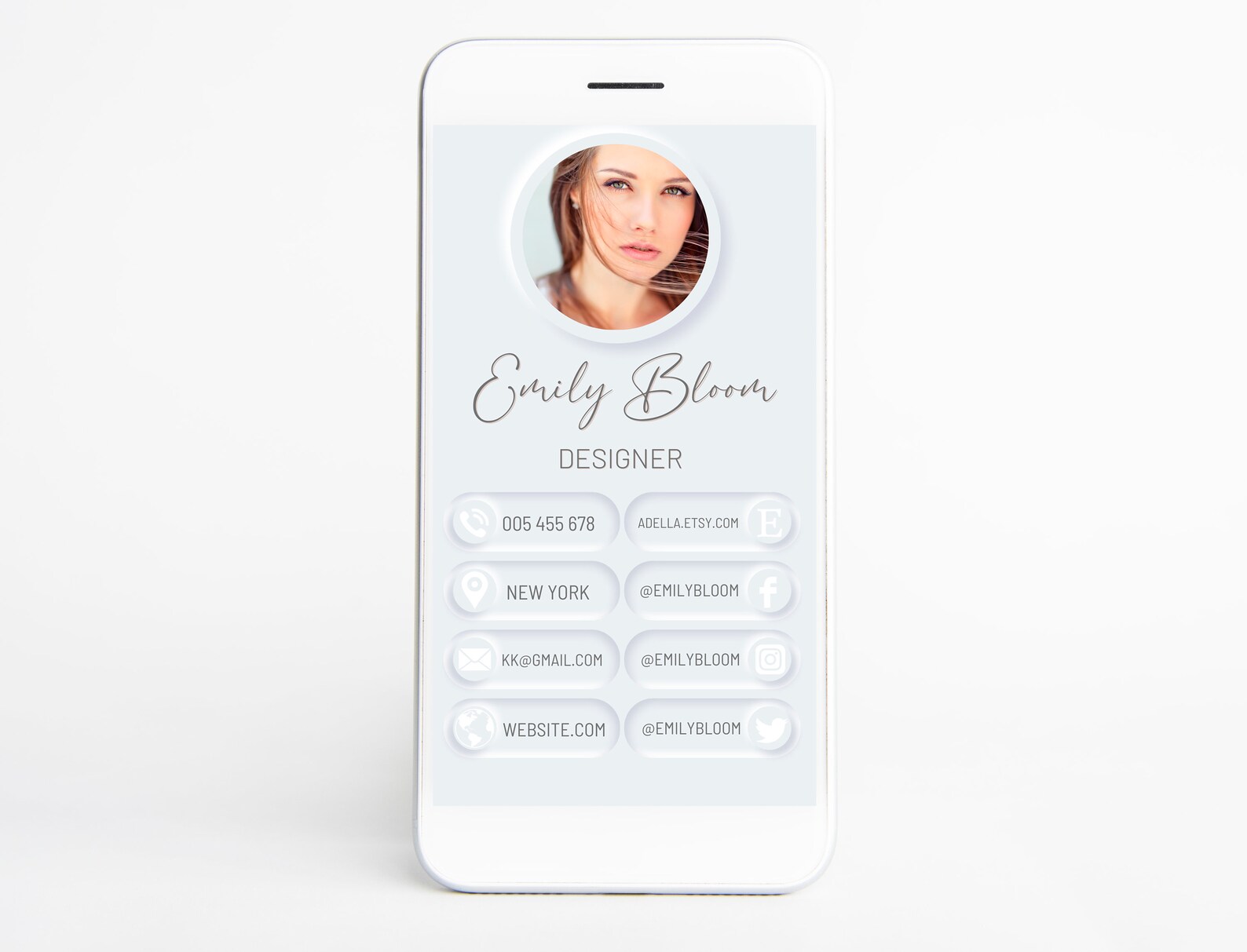 Clickable Electronic Business Card Edit In Canva Business Etsy