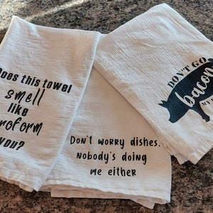 Funny Kitchen Towel Flour Sacks