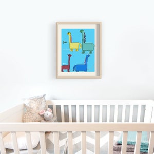 Dinosaur Printable Baby Room Art, Dinosaur Illustration