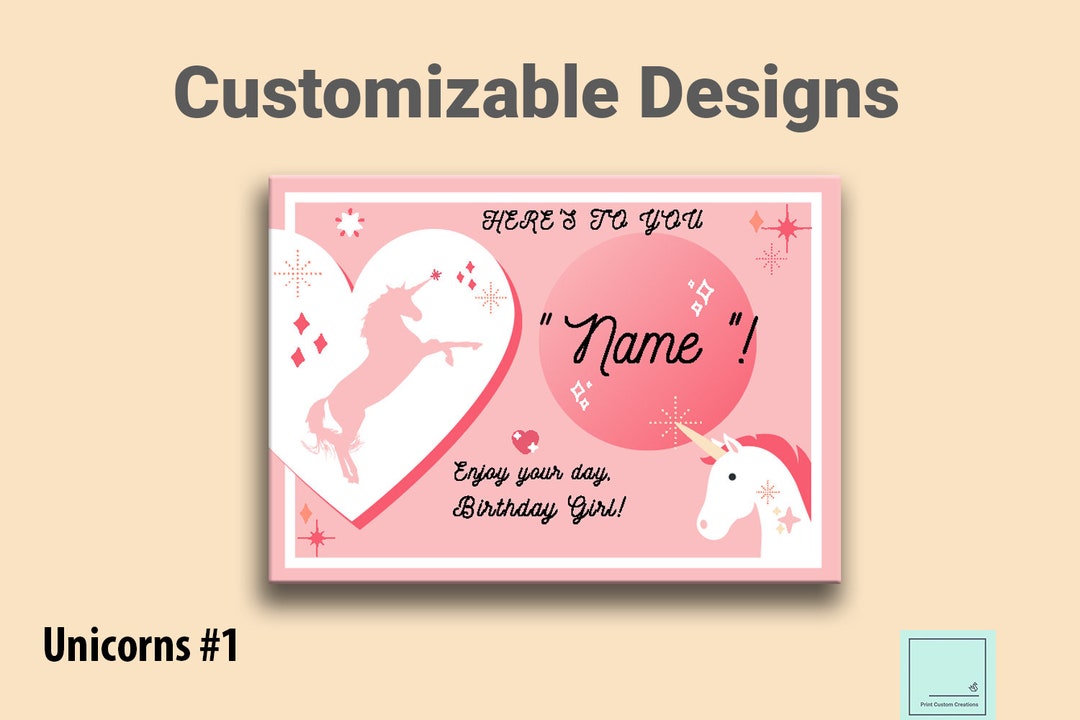 Unicorn Birthday Card, Printable & Customizable - Etsy