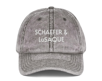 Schafer & Lusaque-pet, | Vintage geborduurde hoed, baseballpet