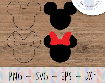 Topolino Testa - Laser Cut File - Digital Download - Clip Art - File immagine