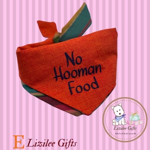 No hooman food hondenbandana, Don't feed my dog, omkeerbare hondenbandana