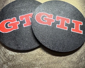 GTI Style Coasters | Unique Car Coasters for VW Enthusiasts | Gift for Car Lovers & Collectors | Customizable Design