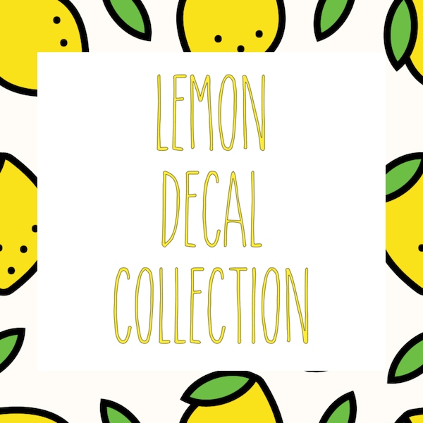 Lemon Wall Decals Etsy