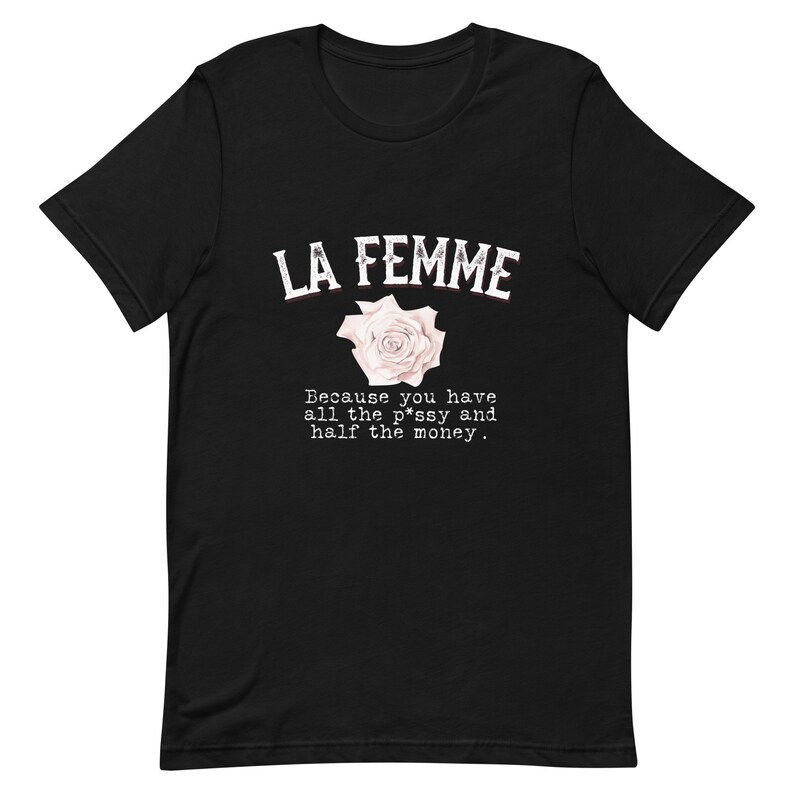 La Femme Graphic Tee Vintage French Shirt Minimalist Womens Tshirt Trendy Graphic Shirt Unisex Soft Cotton Tee Chic Aesthetic Gift for Her Black