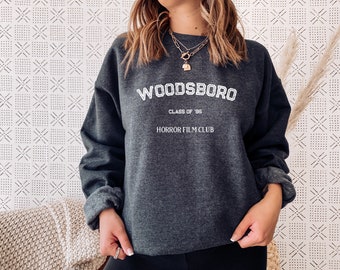 WOODSBORO SWEATSHIRT, Scream Sweatshirt, Movie Sweatshirt, Scary Movie Sweater, Horror Movie Shirt, 90s Horror Movie, Pop Culture, Sweater