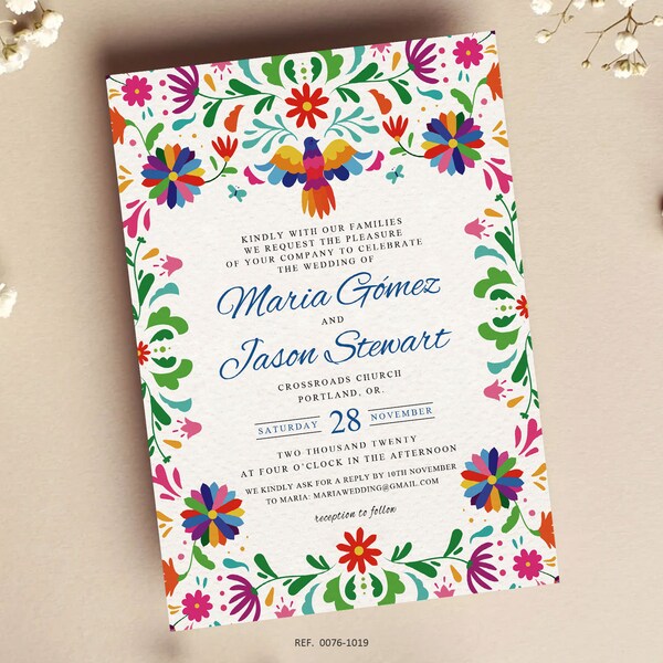 Invitacion De Boda Mexicana Etsy