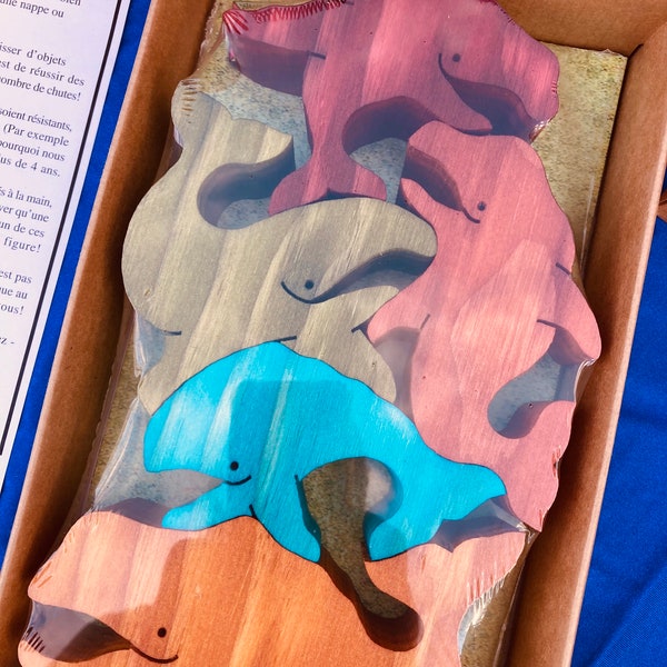 Whales- Balancing Animals stacking game by Tarata Toys: gift boxed