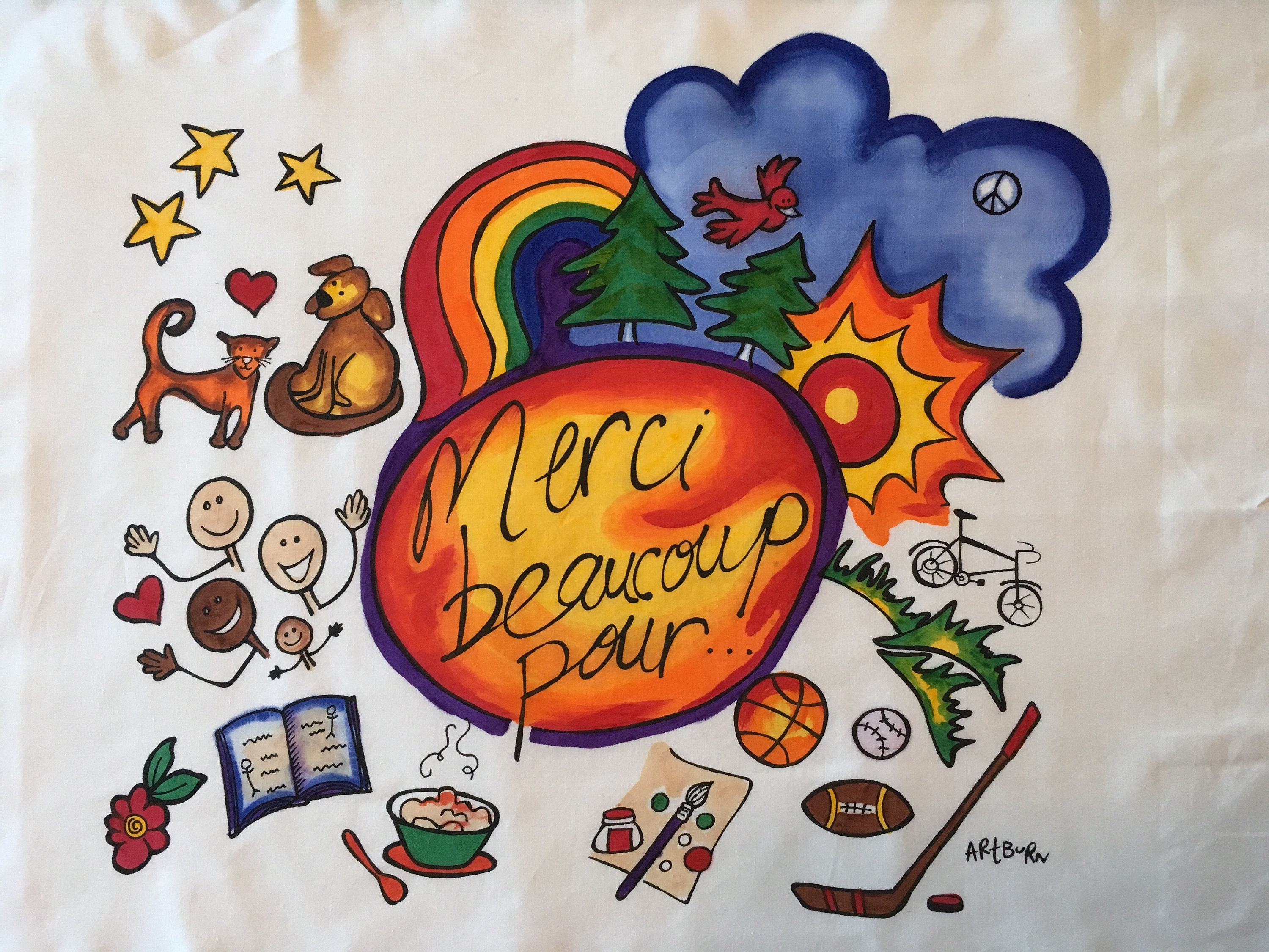 French Pillowcase Painting Kits choose from 2 en francais Etsy