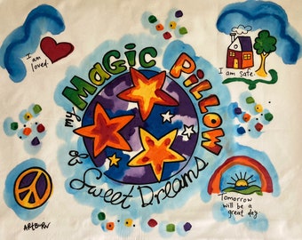 my Magic Pillow of Sweet Dreams... Pillowcase Painting Kit - English OR French by Artburn