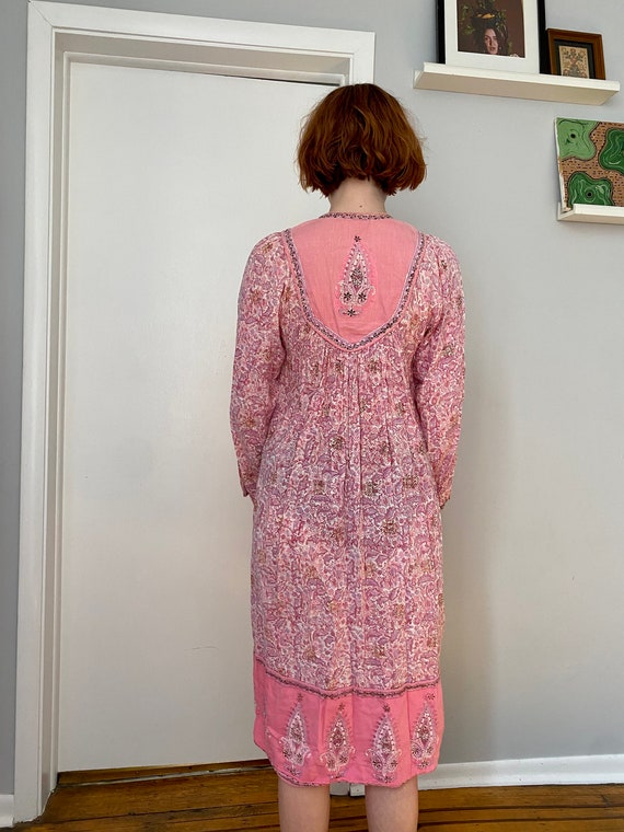 70s Supercraft Midi Indian Cotton Dress - image 3